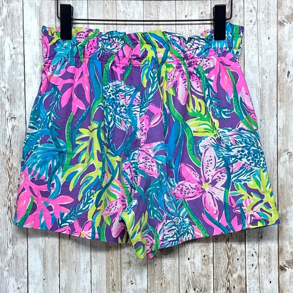 Lilly Pulitzer Dalci Stretch Shorts in Formentera Turquoise [1008] - Picture 2 of 9